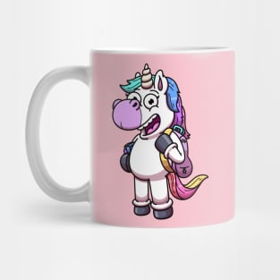 Unicorn With School Supplies Mug